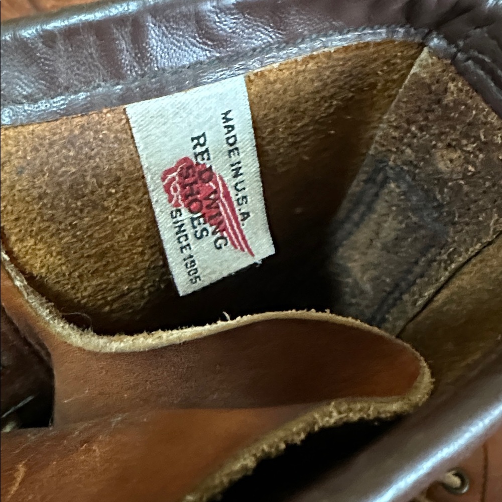 Red Wing Shoes Brown Leather Men's Boots 9.5 - Picture 6 of 7